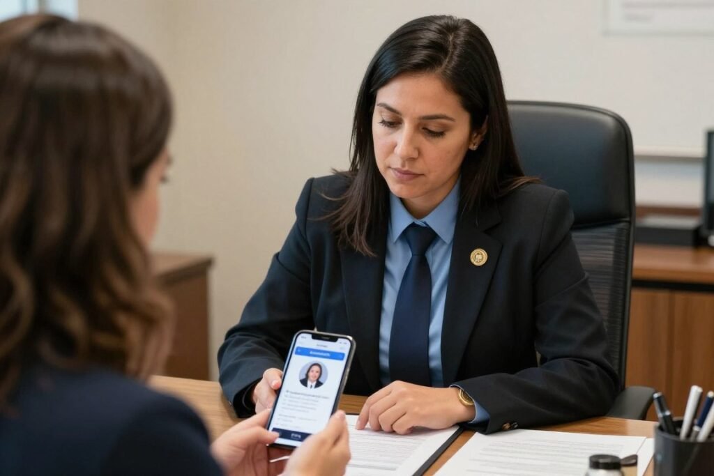 Colorado notary verifying a client's digital ID on smartphone