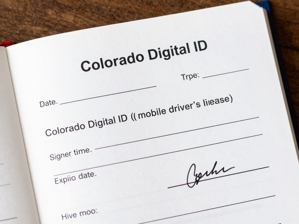 Notary journal entry showing proper documentation of a Colorado digital ID